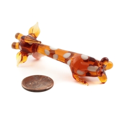 Czech lampwork glass giraffe cocktail wine glass decoration ornament