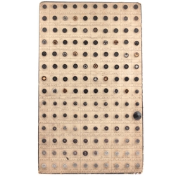 Victorian 1890's Sample card (140) Czech antique dimi small glass buttons