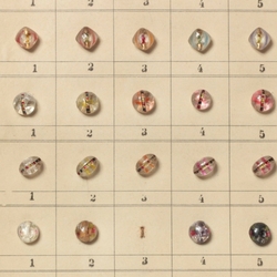 1915 Sample card (136) Czech antique paperweight glass buttons
