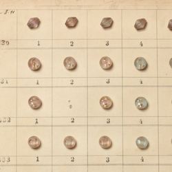 1915 Sample card (136) Czech antique paperweight glass buttons