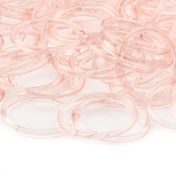 Lot (200) antique Czech rosaline pink glass bangles hoops earring elements 48mm
