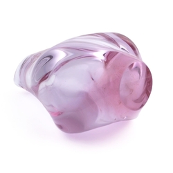 Vintage Czech 1960's Alexandrite glass flower vase mid century modern