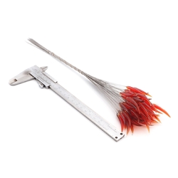 Czech lampwork transparent red glass flower spike earring headpin glass bead (1 bead)