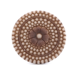 Large Antique Victorian Czech white lacy flower glass button 32mm