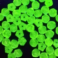 Lot Czech vintage uranium English cut glass beads 5mm (50)