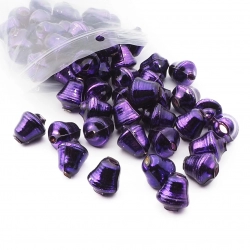 Lot (58) Czech Violet bell blown mercury glass Christmas garland beads