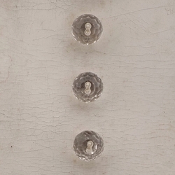 Sample card (6) vintage Deco Czech cone faceted clear glass buttons 13mm