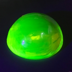 Czech round uranium glass paperweight art ornament