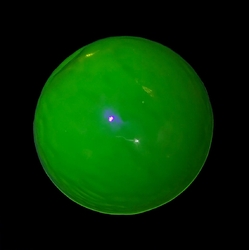 Czech round uranium glass paperweight art ornament
