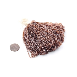 Master hank (9500) vintage Czech brown lustre faceted seed glass beads
