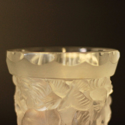 Original Art Deco glass vase Czech Schlevogt Ingrid crystal glass "cherubs"