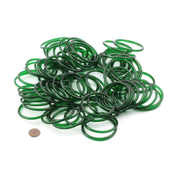 Lot (77) antique Czech Emerald green glass bangles hoops earring elements 2.25"