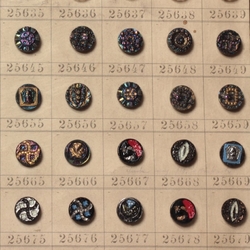 1912 Sample card (146) Czech antique glass buttons