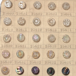 1912 Sample card (146) Czech antique glass buttons