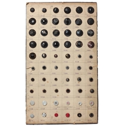 1920 Sample card (60) Czech antique hand painted glass buttons