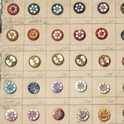 Sample card (139) 1900's Czech antique metal buttons