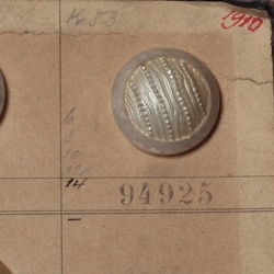1910 Sample card (54) Czech antique metallic and pearl glass buttons