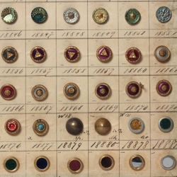 Sample card (139) 1900's Czech antique metal buttons