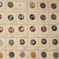 Sample card (139) 1900's Czech antique metal buttons