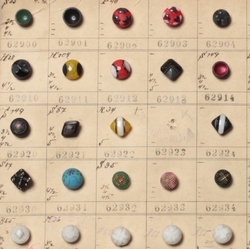 1915 Sample card (151) Czech antique glass buttons