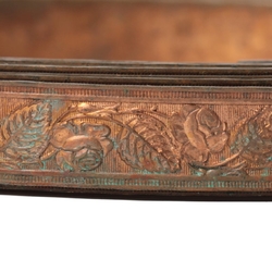 Antique Art Deco floral brass metal rolled banding chandelier jewelery trim decoration 12m/40 feet