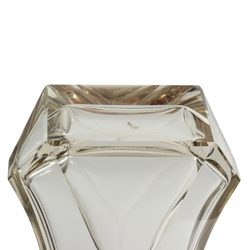 Antique Art Deco Czech pale citrine and violet glass decanter