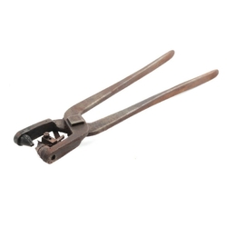 Antique Czech 2.5mm nailhead glass bead making hand press molding pliers tool industrial art