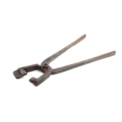 Antique Czech 6mm octagon glass bead making hand press molding pliers tool
