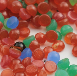 Lot (250) Czech vintage carnelian chalcedony chrysoprase opaline glass cabochons 5mm