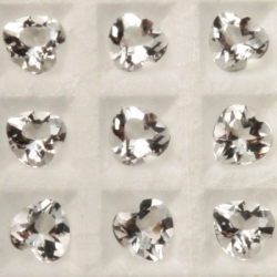 Lot (98) 4mm Austrian D.S vintage heart faceted Rock crystal diamond gemstones