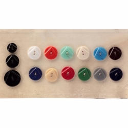 Sample card (15) Czech Art Deco 1920's Vintage geometric satin opaque art glass buttons