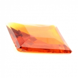 Rare large glass rhinestone Czech antique 30mm hand square faceted topaz amber