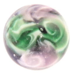 Antique Victorian Czech pink green satin floral paperweight lampwork dimi glass button