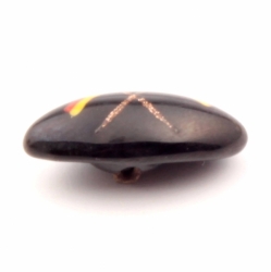 20mm Antique Czech German Weimar republic flag lampwork oval glass button