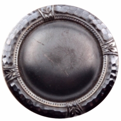 27mm antique Art Nouveau Czech metallic lustre black arts and crafts glass button