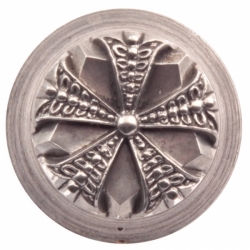 23mm geometric pentagon 1920's Antique vintage Czech impression die glass button cabochon bead steel punch molding tool jewelry design