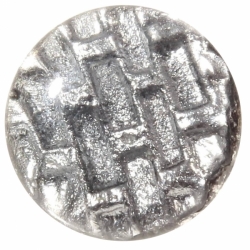 15mm Victorian antique Czech foil brick under crystal glass rosette shank button