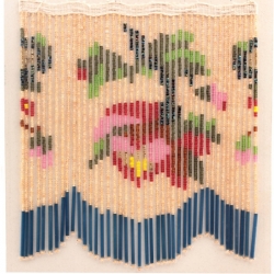 Art Deco 1920's Czech vintage chandelier lampshade fringe sample seed bugle glass beads