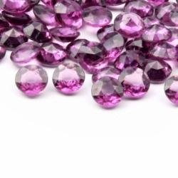 Lot (125) 7mm Czech vintage round faceted amethyst glass rhinestones
