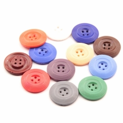 Collection (12) 23mm Czech Art Deco 1920's geometric sew through glass buttons