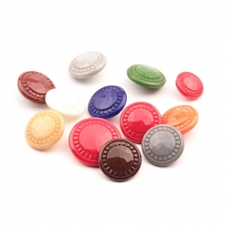 Vintage glass buttons Collection (12) Czech Art Deco 1920's geometric faceted