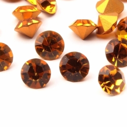 Lot (288) ss39 vintage Austrian D.S honey topaz MC chaton glass rhinestones 