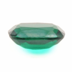 Vintage Emerald green glass rhinestone Czech 12x9mm rectangle faceted