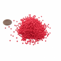Lot (1500) vintage Czech coral red rondelle seed glass beads