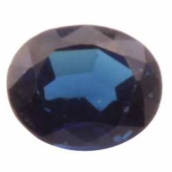 Vintage blue amethyst glass rhinestone Czech 12x10mm oval faceted