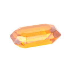 Vintage topaz glass rhinestone Czech 12x9mm octagon faceted