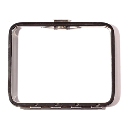 4.2" Vintage Bohemian silver chromium clutch purse bag design frame element