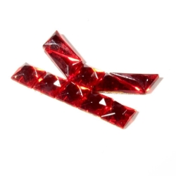 Czech vintage fabric back red glass rhinestone letter K clothing embellishment