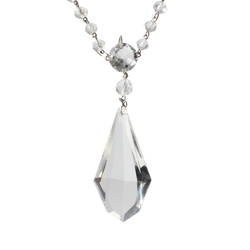 Lot (37) Vintage Czech hexagon teardrop gradual round crystal Chandelier prisms beads