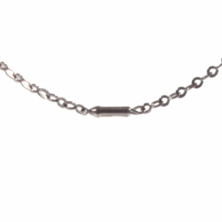 Vintage Bauhaus Art Deco chrome chain necklace galalith pale green cone faceted beads Jakob Bengel